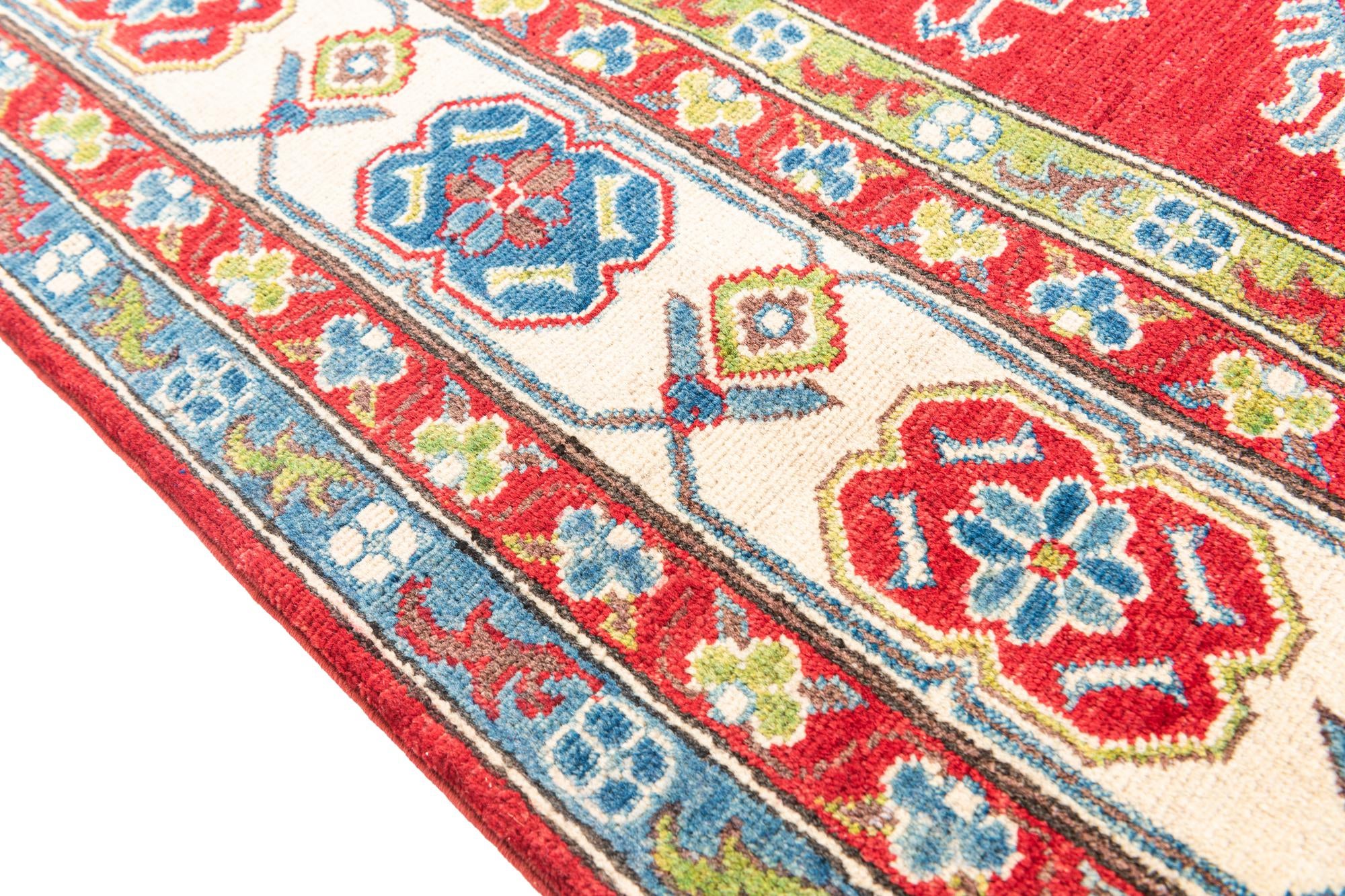 6' 8 x 9' 7 Hand Knotted Kazak Rug