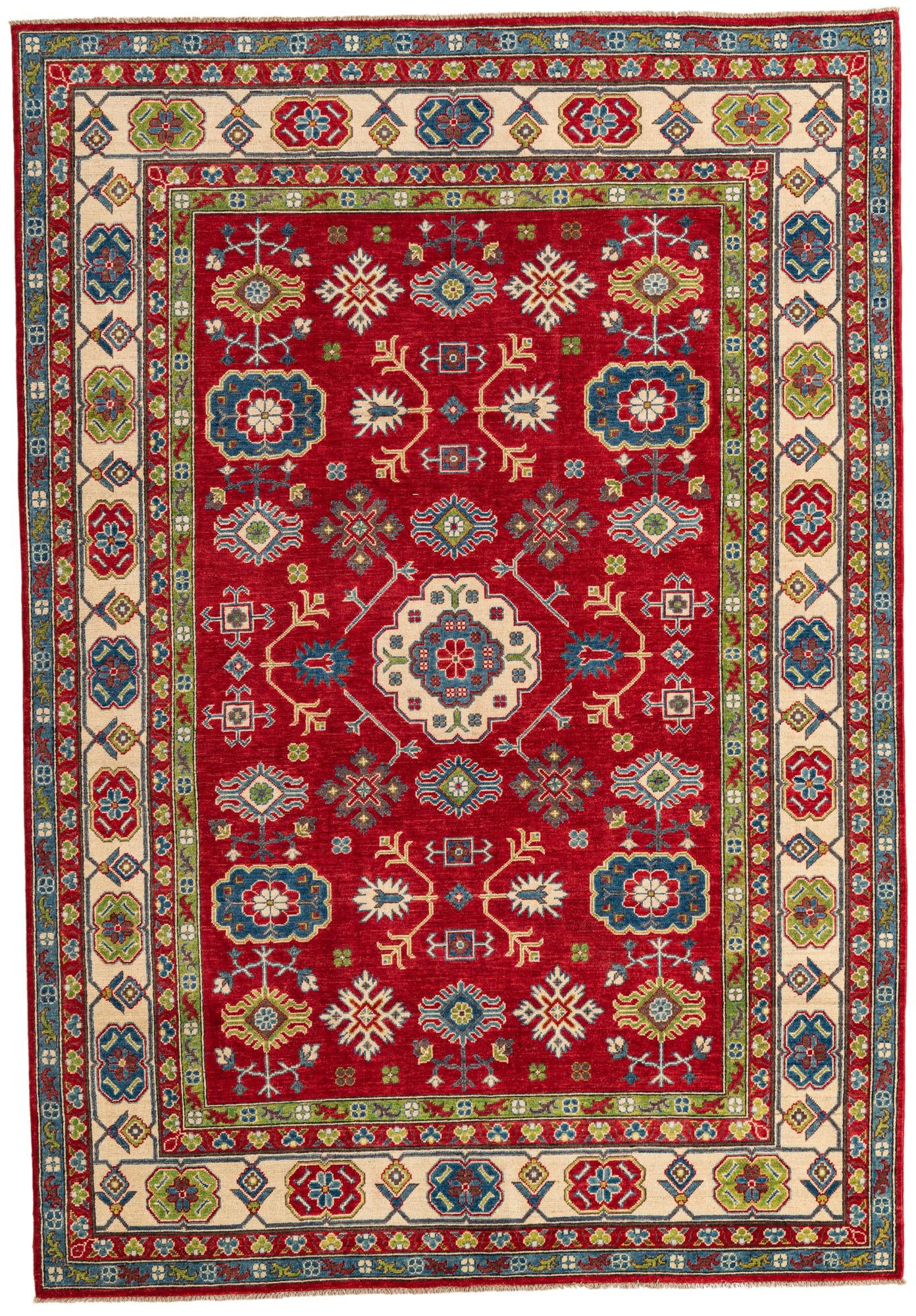 6' 8 x 9' 7 Hand Knotted Kazak Rug