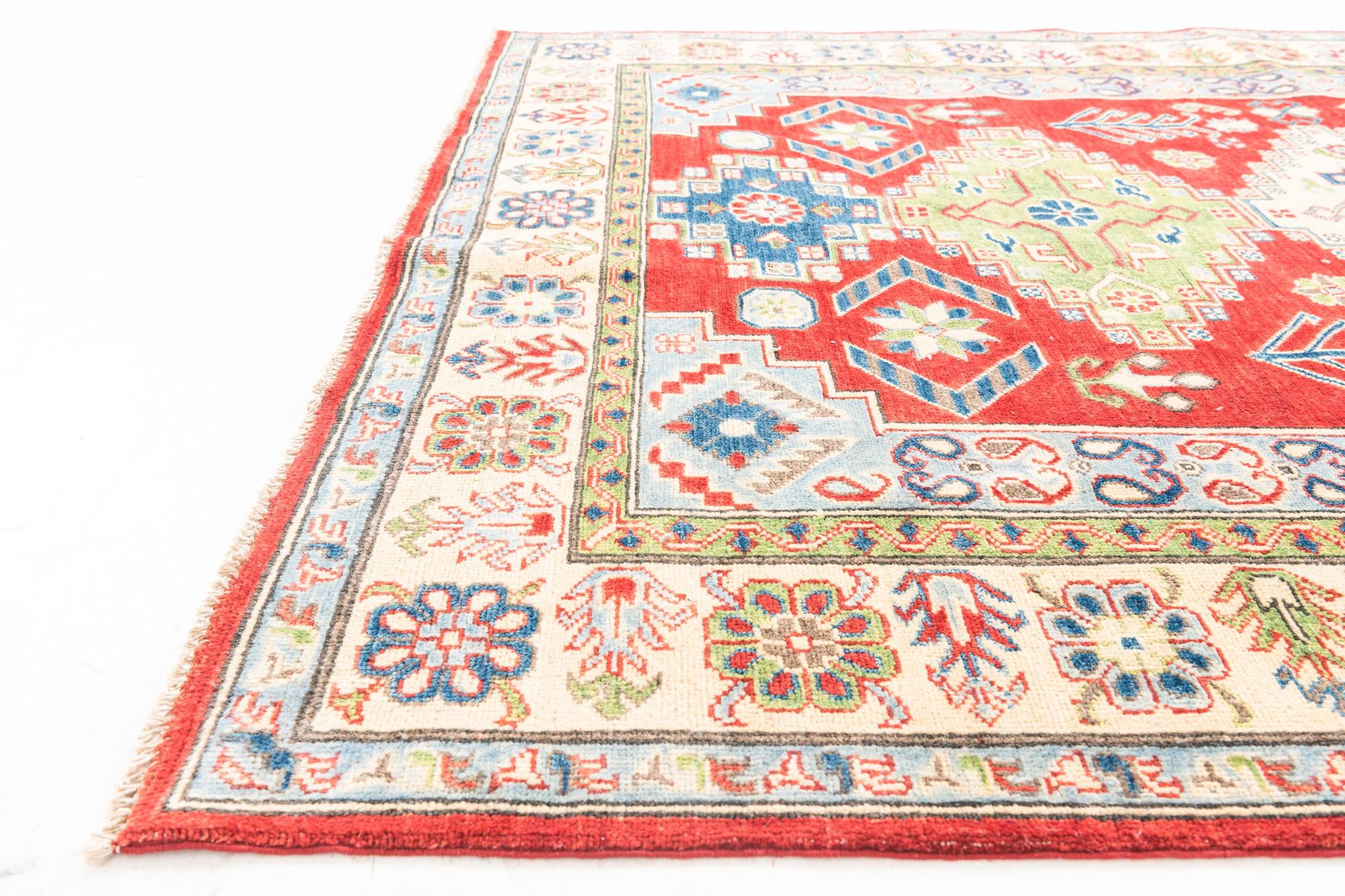 5' 6 x 7' 5 Hand Knotted Kazak Rug