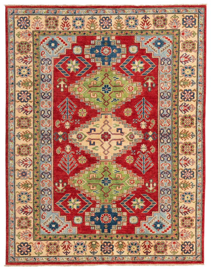 Detail image of 5' 6 x 7' 5 Hand Knotted Kazak Rug