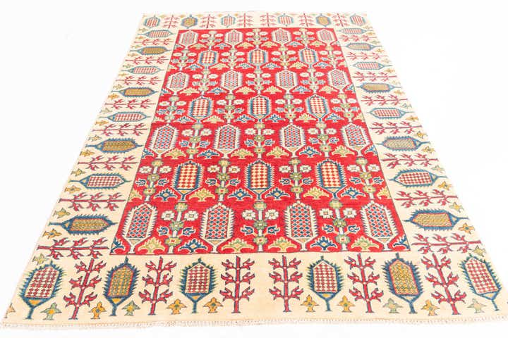 5' x 7' 5 Hand Knotted Kazak Rug