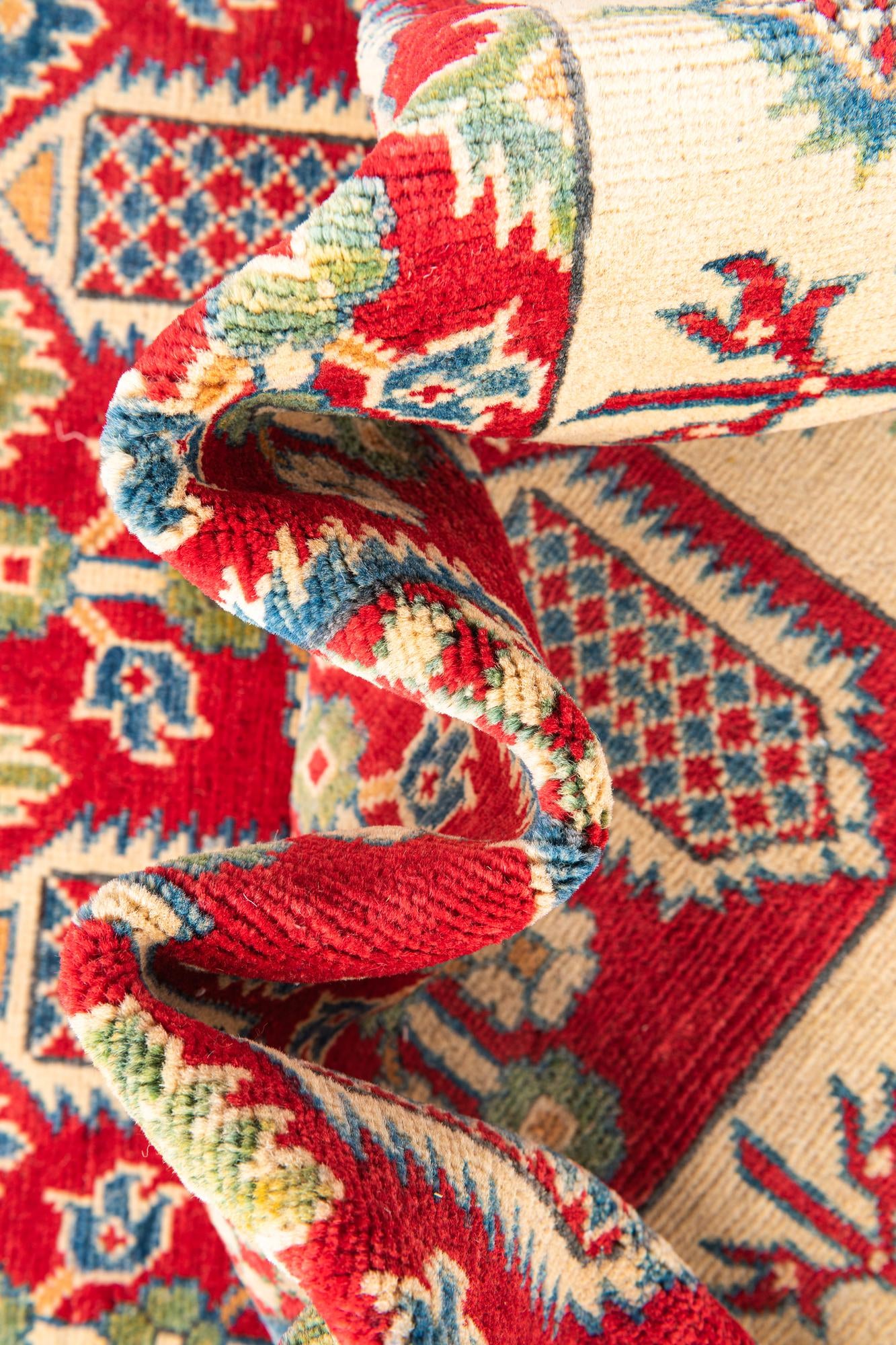 5' x 7' 5 Hand Knotted Kazak Rug