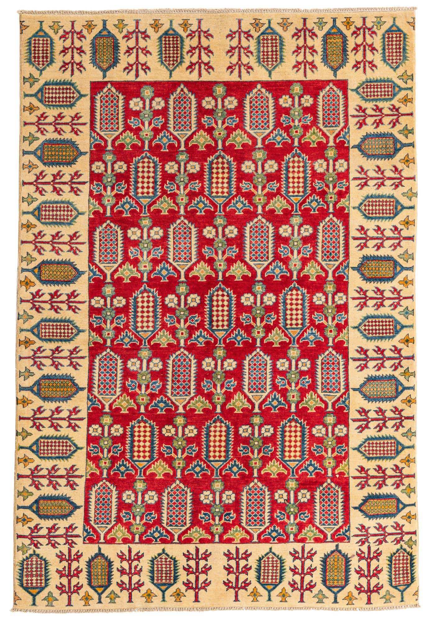 5' x 7' 5 Hand Knotted Kazak Rug