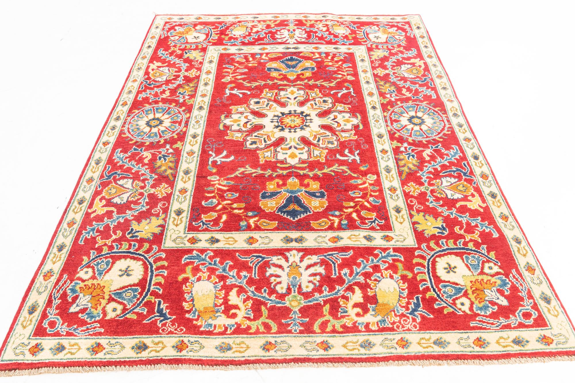 5' x 7' 5 Hand Knotted Kazak Rug