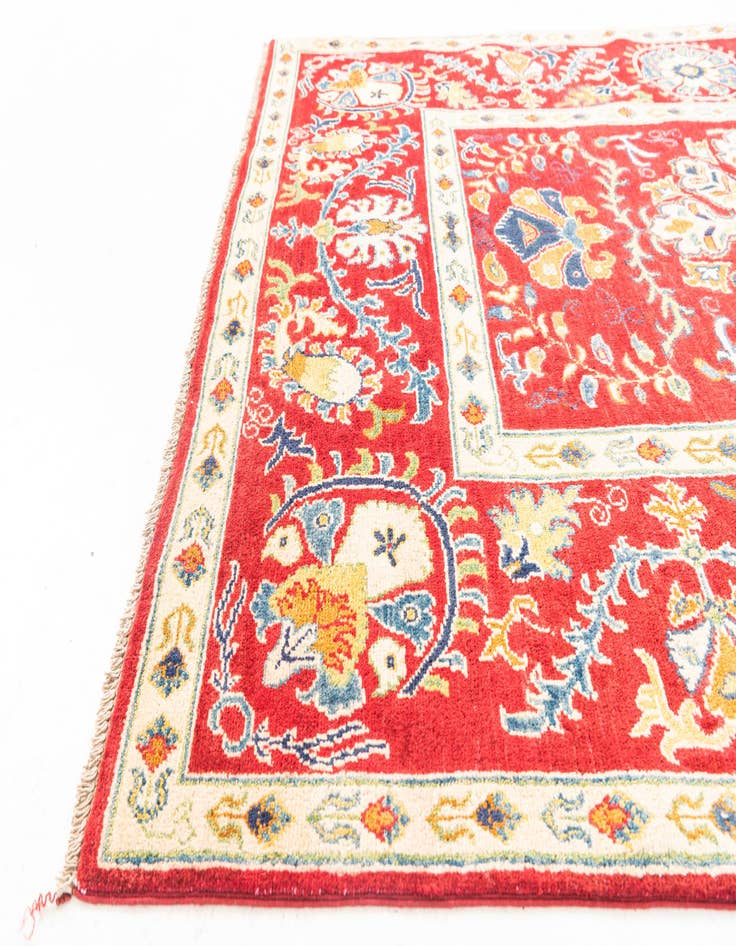 Detail image of 5' x 7' 5  Hand Knotted Kazak Rug