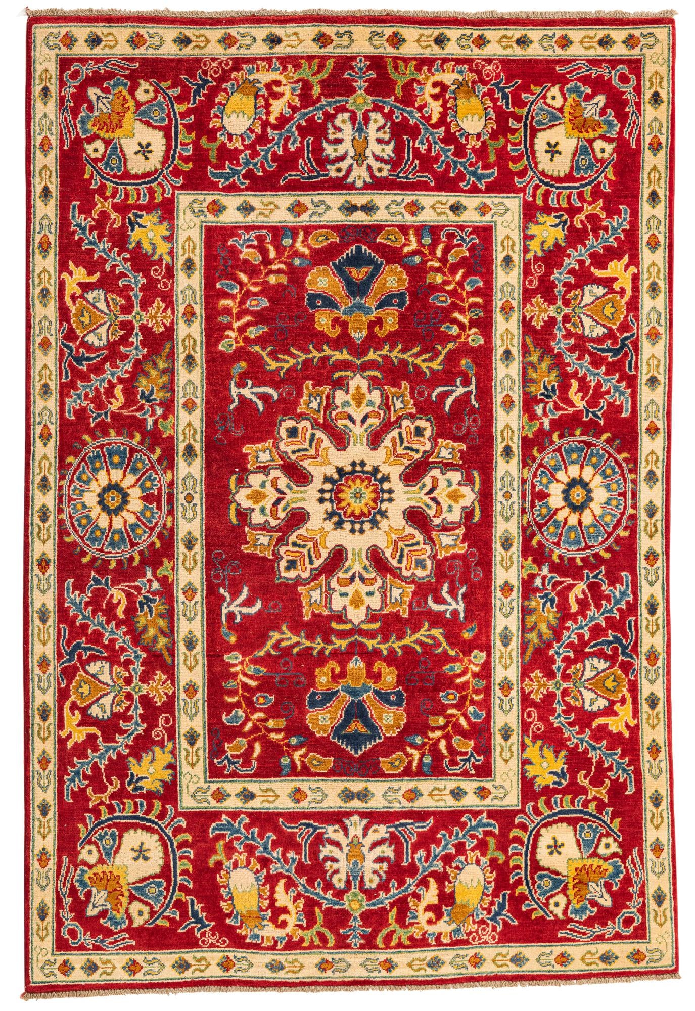 5' x 7' 5 Hand Knotted Kazak Rug