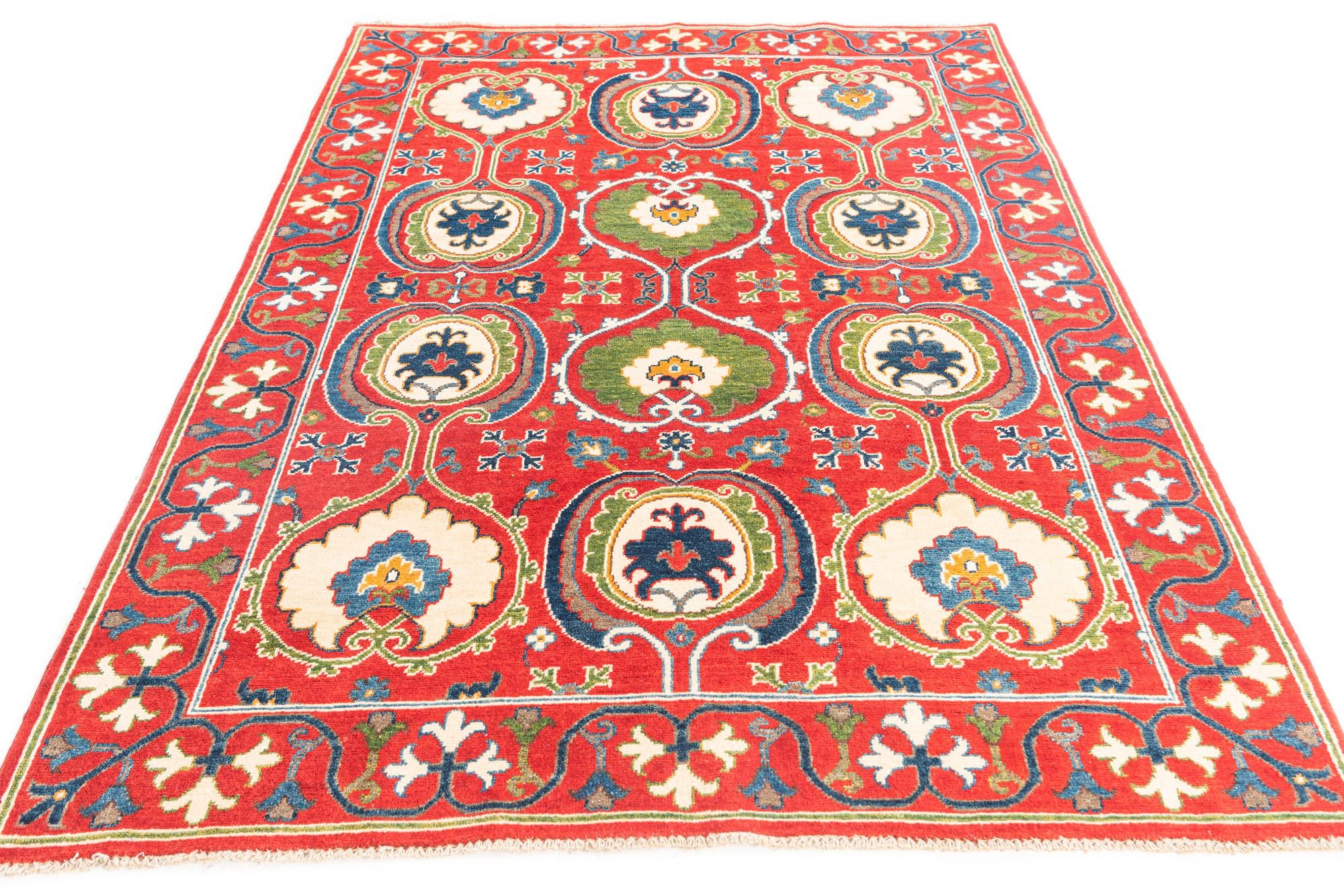 5' x 7' Hand Knotted Kazak Rug