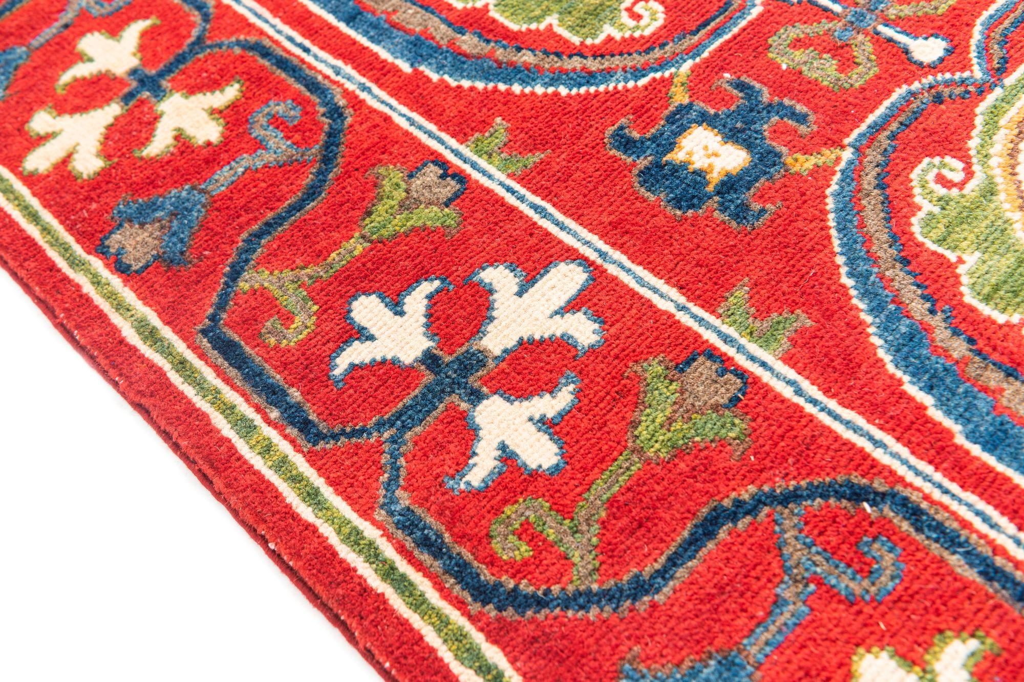 5' x 7' Hand Knotted Kazak Rug