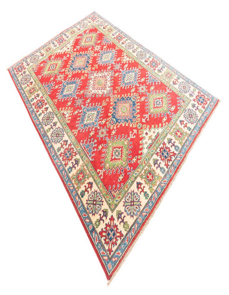 Detail image of 5' 7 x 8'  Hand Knotted Kazak Rug