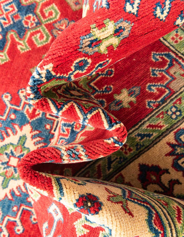Detail image of 5' 7 x 8'  Hand Knotted Kazak Rug