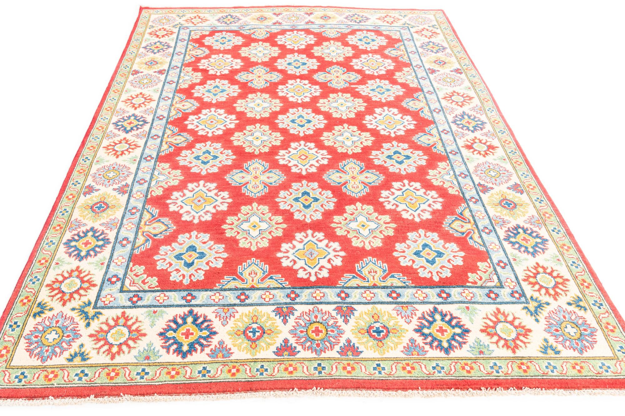 5' 6 x 8' Hand Knotted Kazak Rug