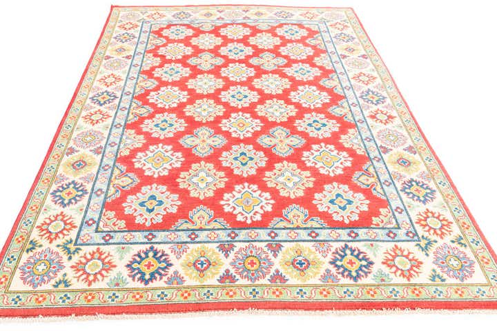 5' 6 x 8' Hand Knotted Kazak Rug