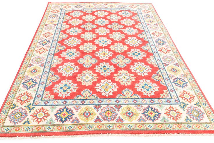 Detail image of 5' 6 x 8' Hand Knotted Kazak Rug