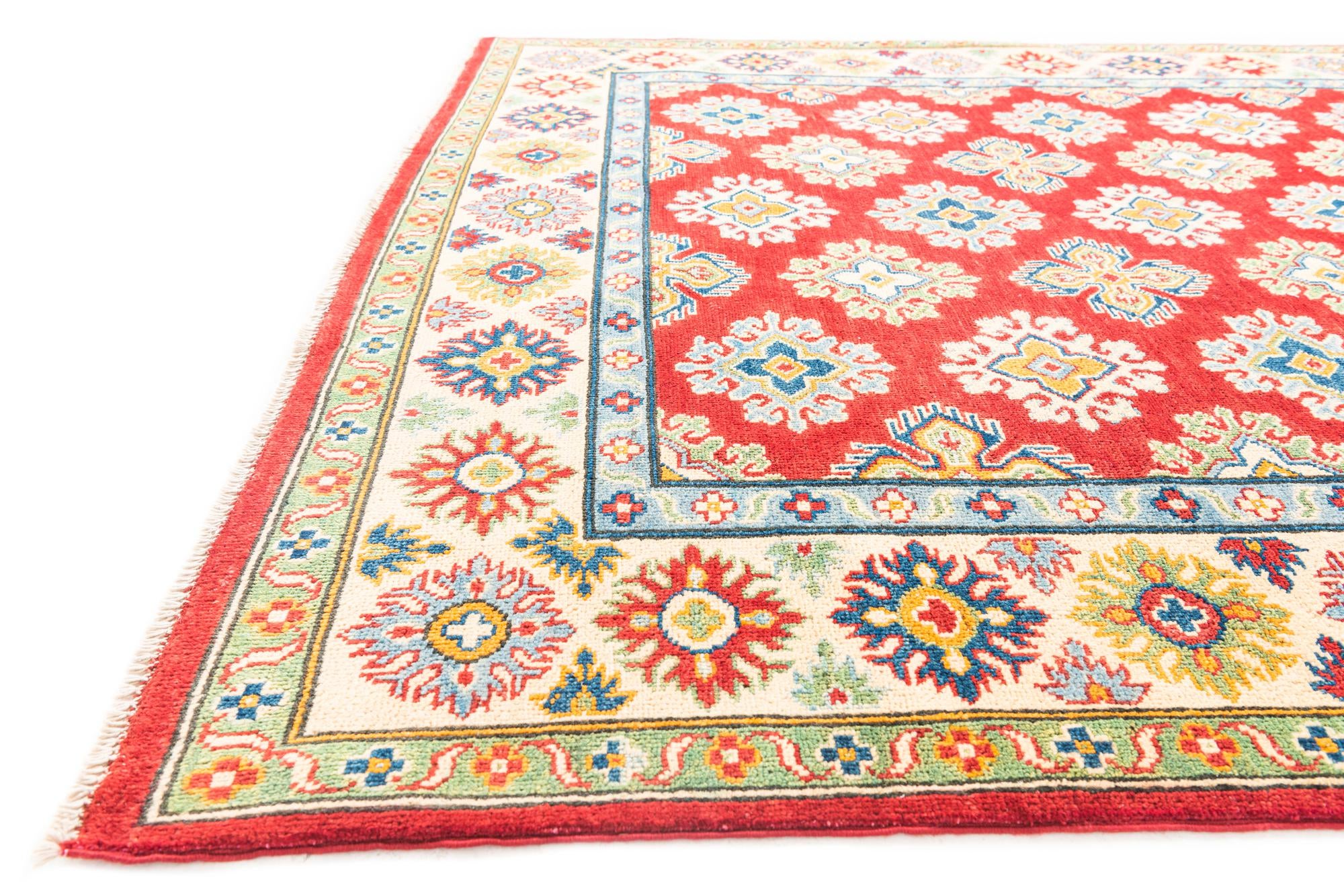 5' 6 x 8' Hand Knotted Kazak Rug