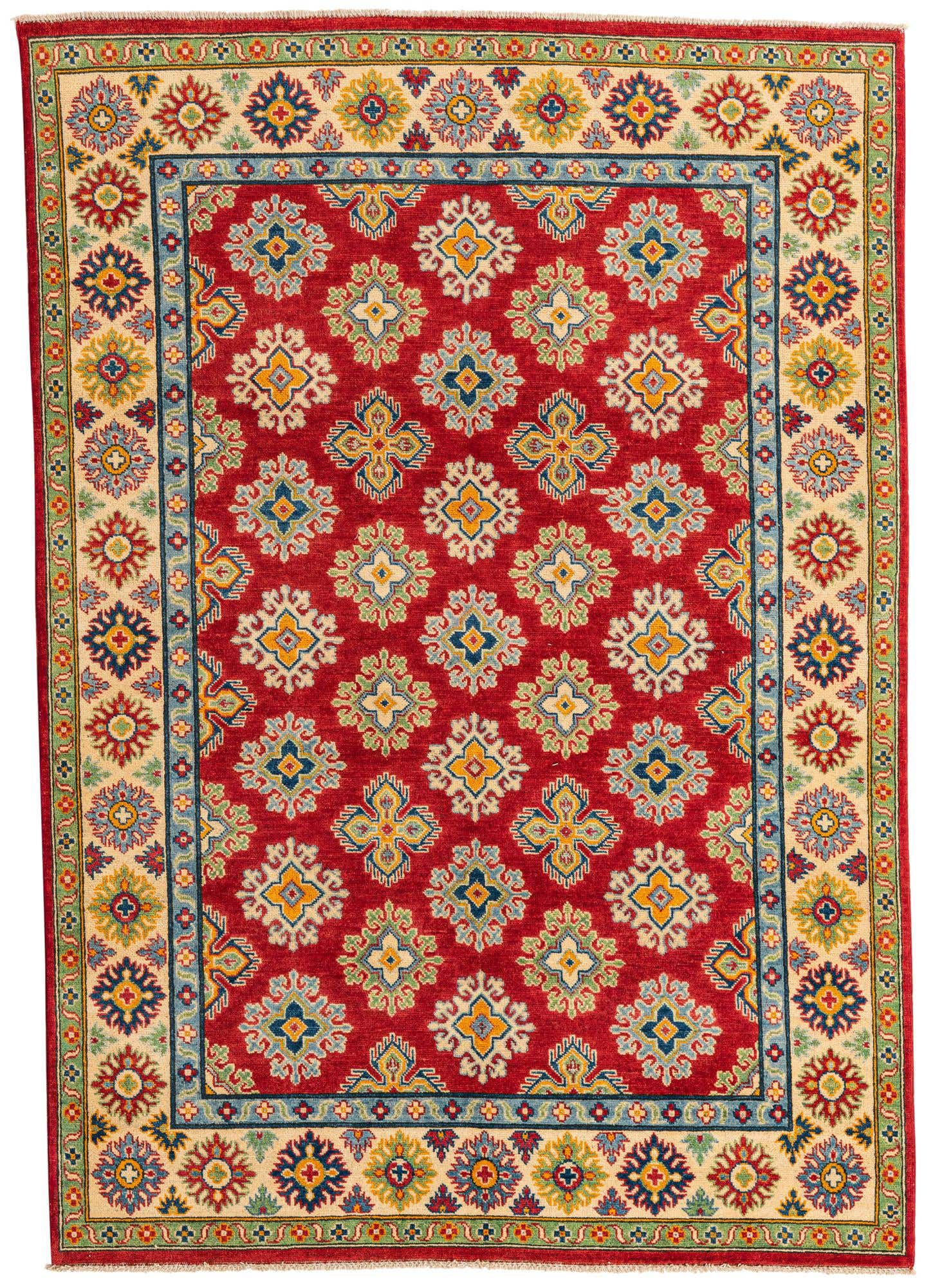 5' 6 x 8' Hand Knotted Kazak Rug