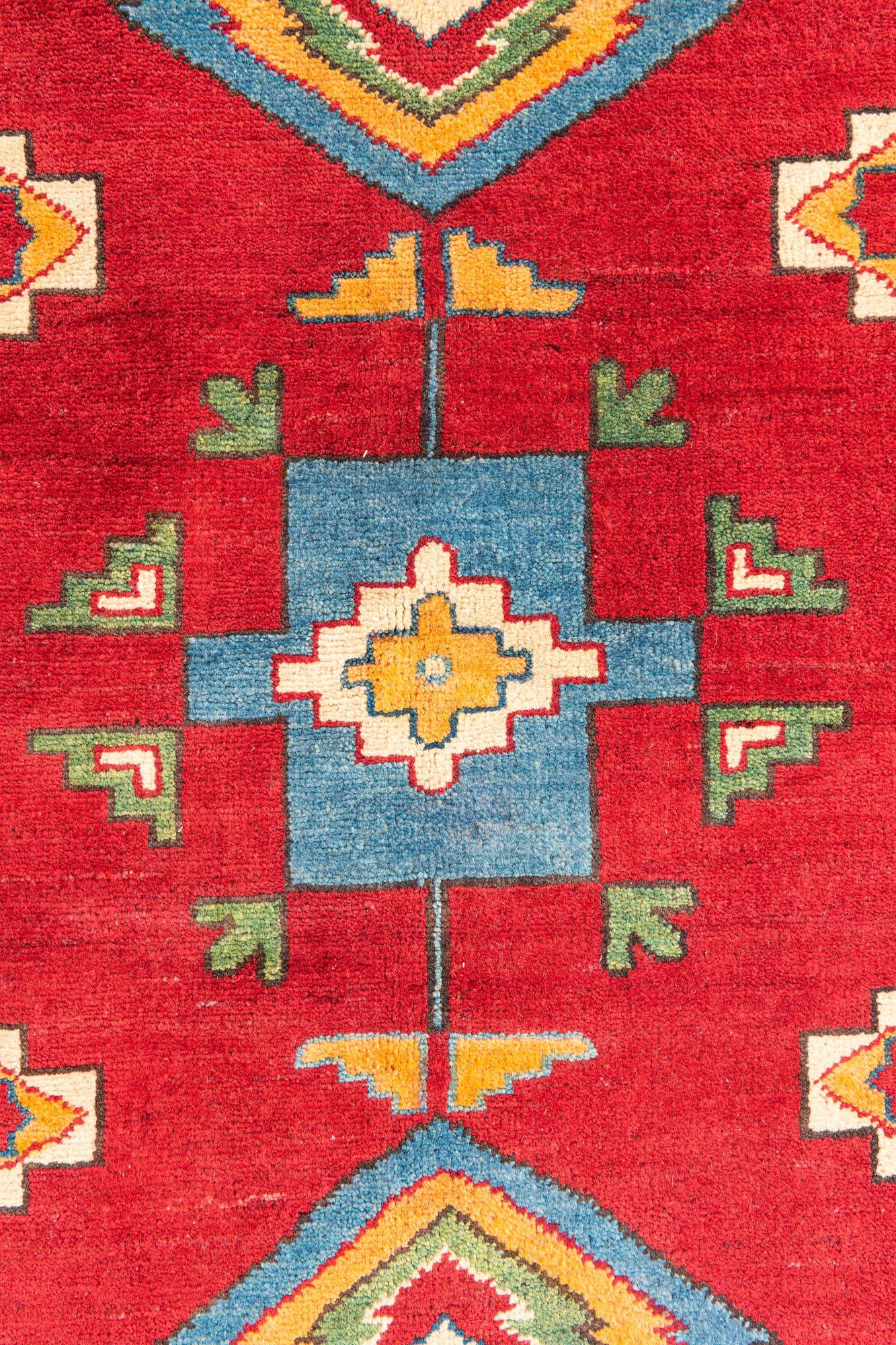 5' 8 x 8' Hand Knotted Kazak Rug