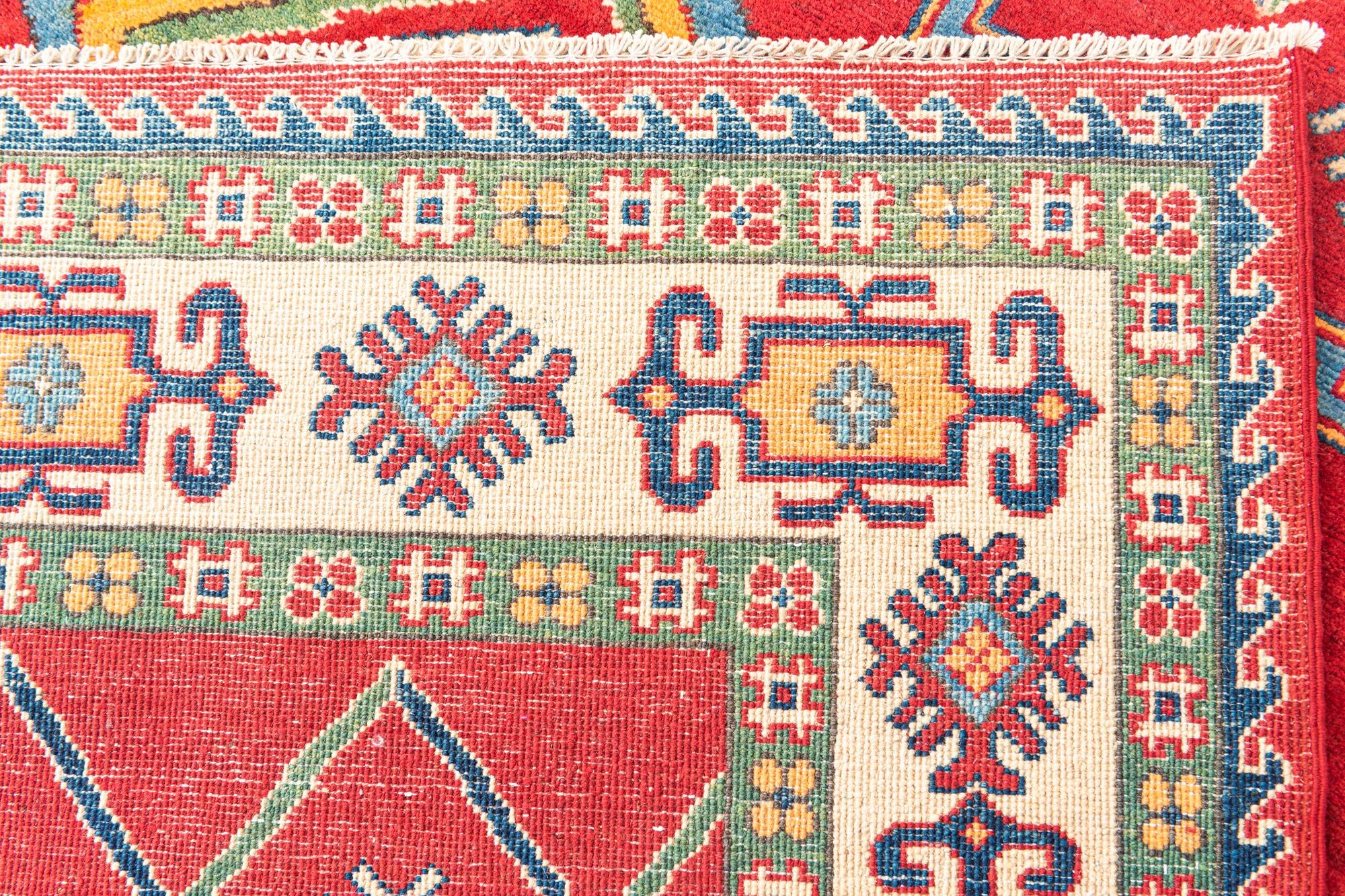 5' 8 x 8' Hand Knotted Kazak Rug