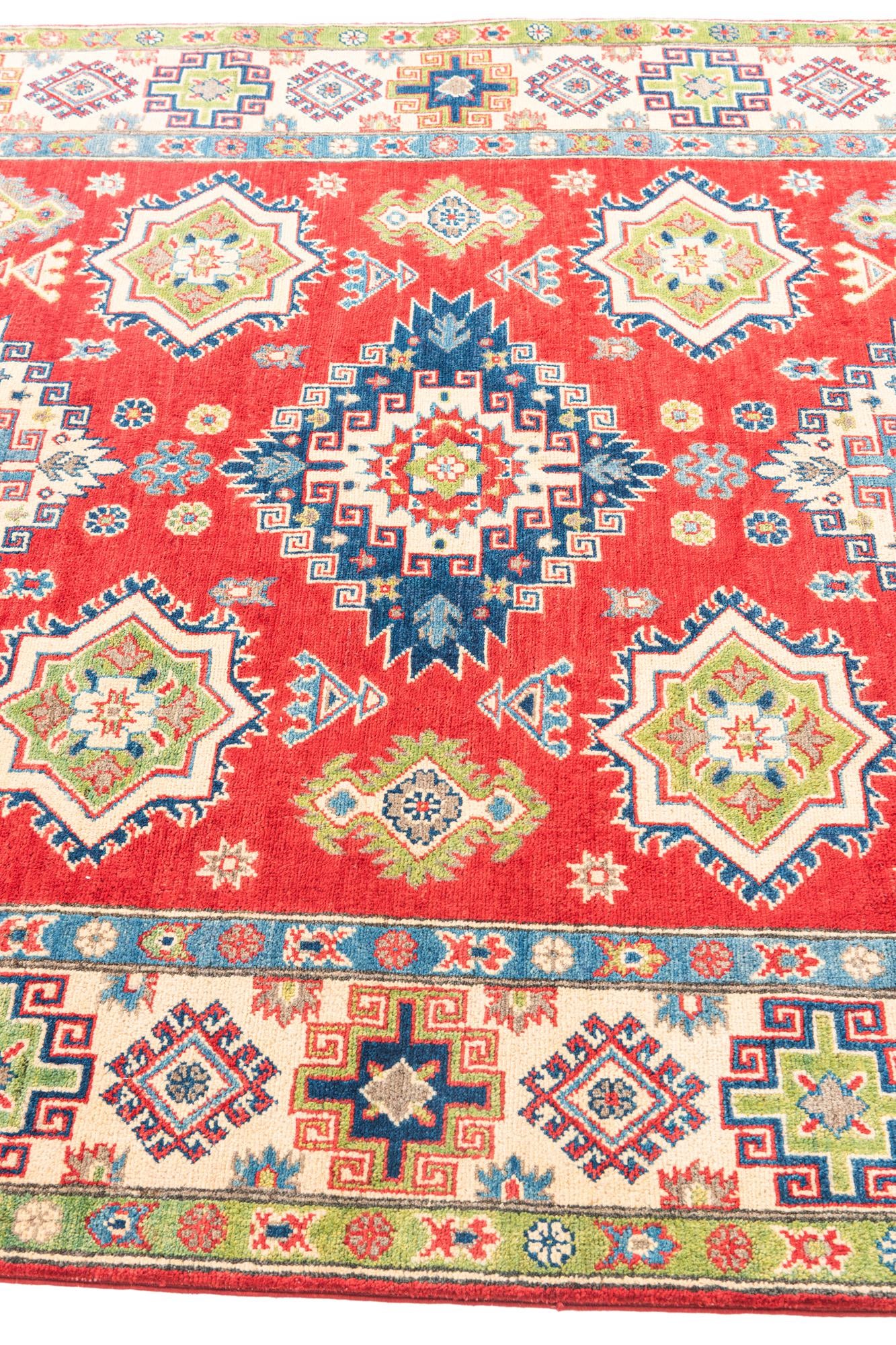 5' 8 x 8' Hand Knotted Kazak Rug
