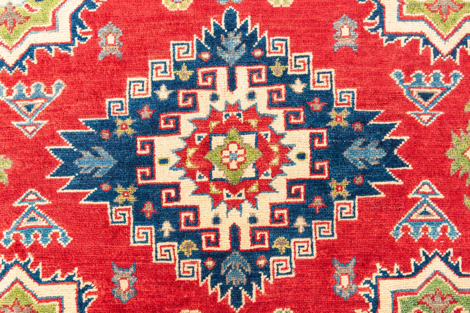 5' 8 x 8' Hand Knotted Kazak Rug