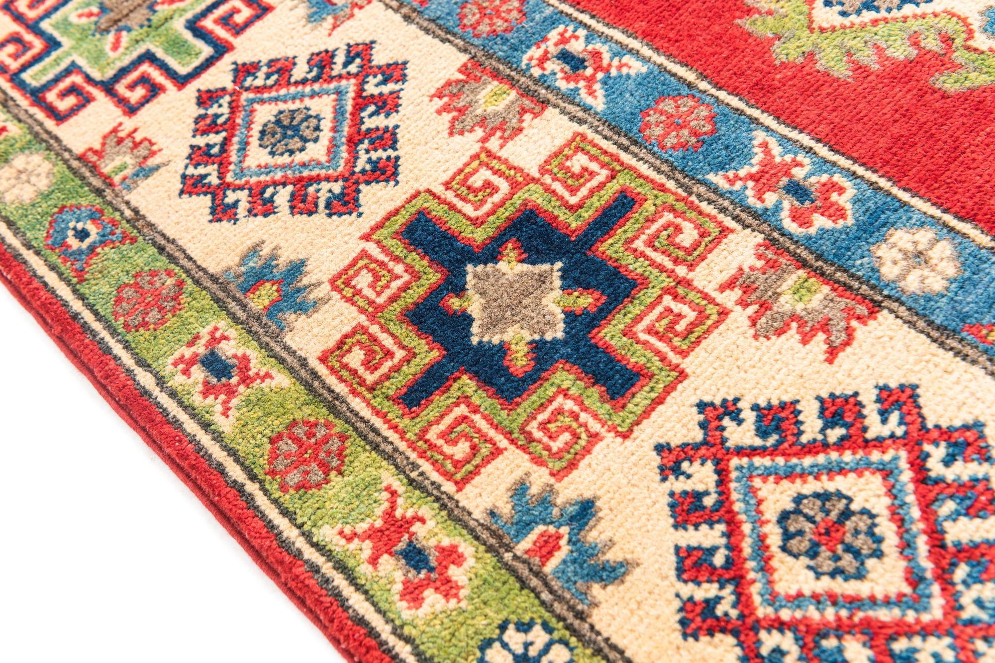5' 8 x 8' Hand Knotted Kazak Rug