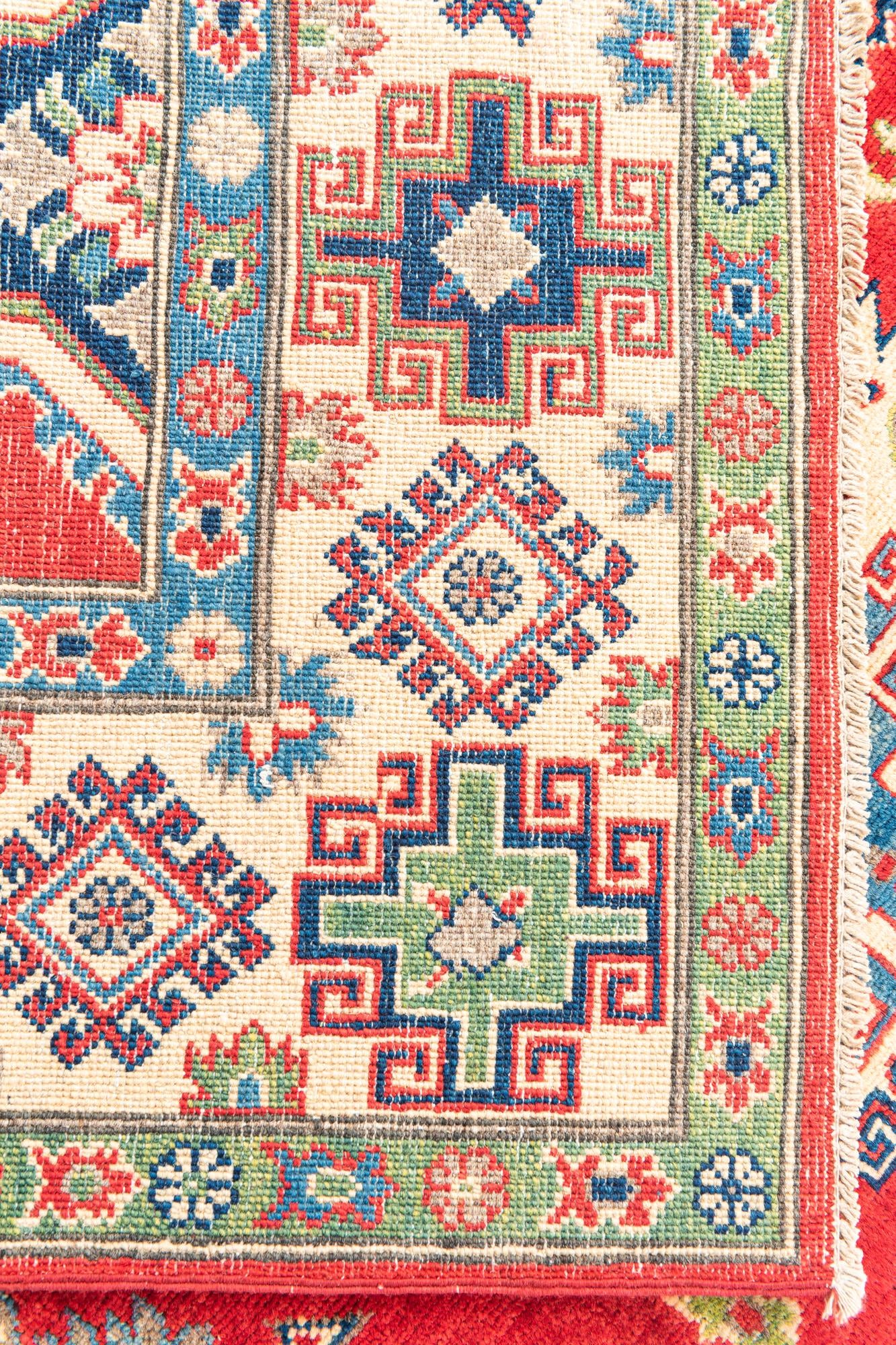 5' 8 x 8' Hand Knotted Kazak Rug