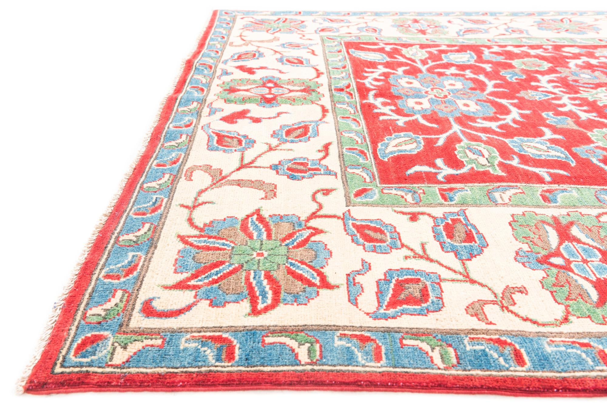 5' 7 x 8' Hand Knotted Kazak Rug