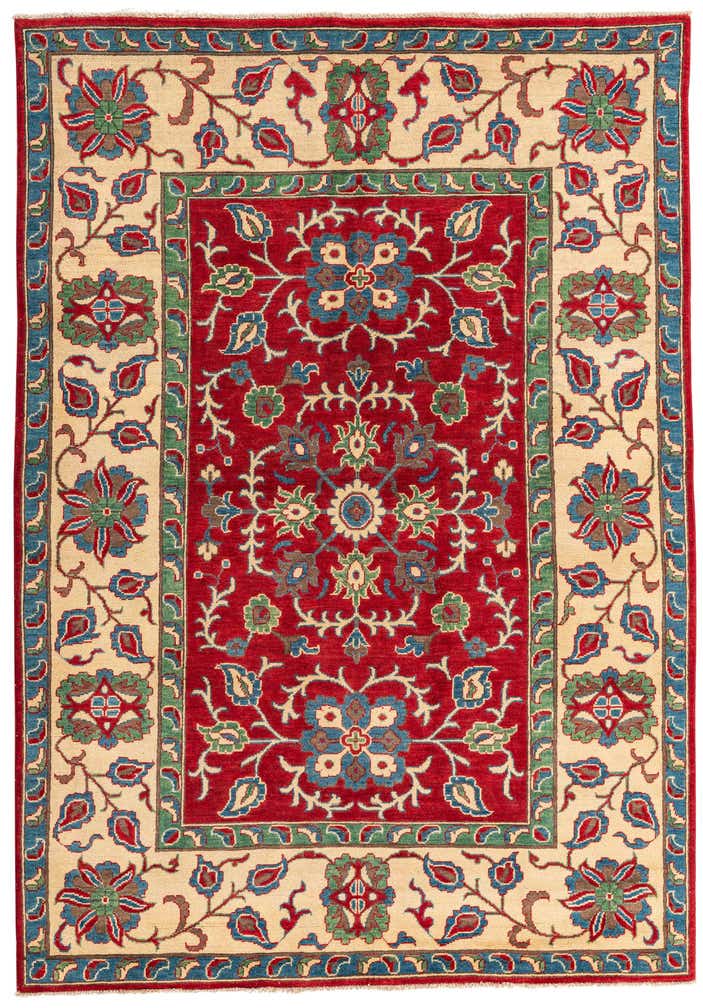 5' 7 x 8' Hand Knotted Kazak Rug