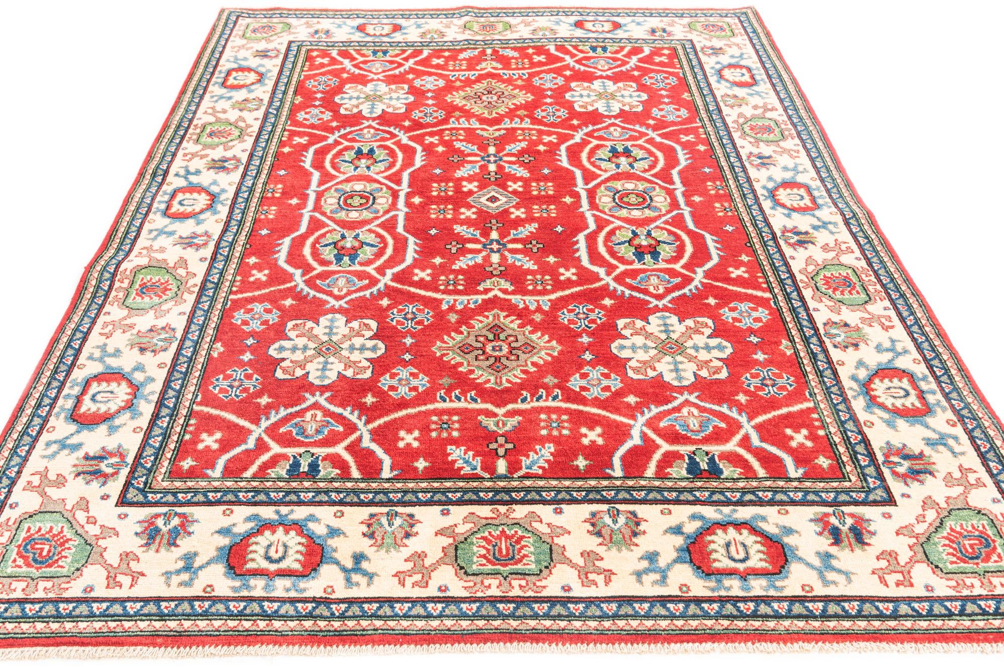 5' 8 x 7' 9 Hand Knotted Kazak Rug