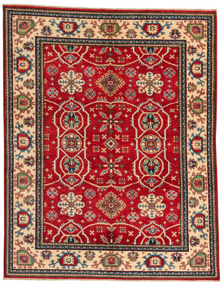 Detail image of 5' 8 x 7' 9 Hand Knotted Kazak Rug