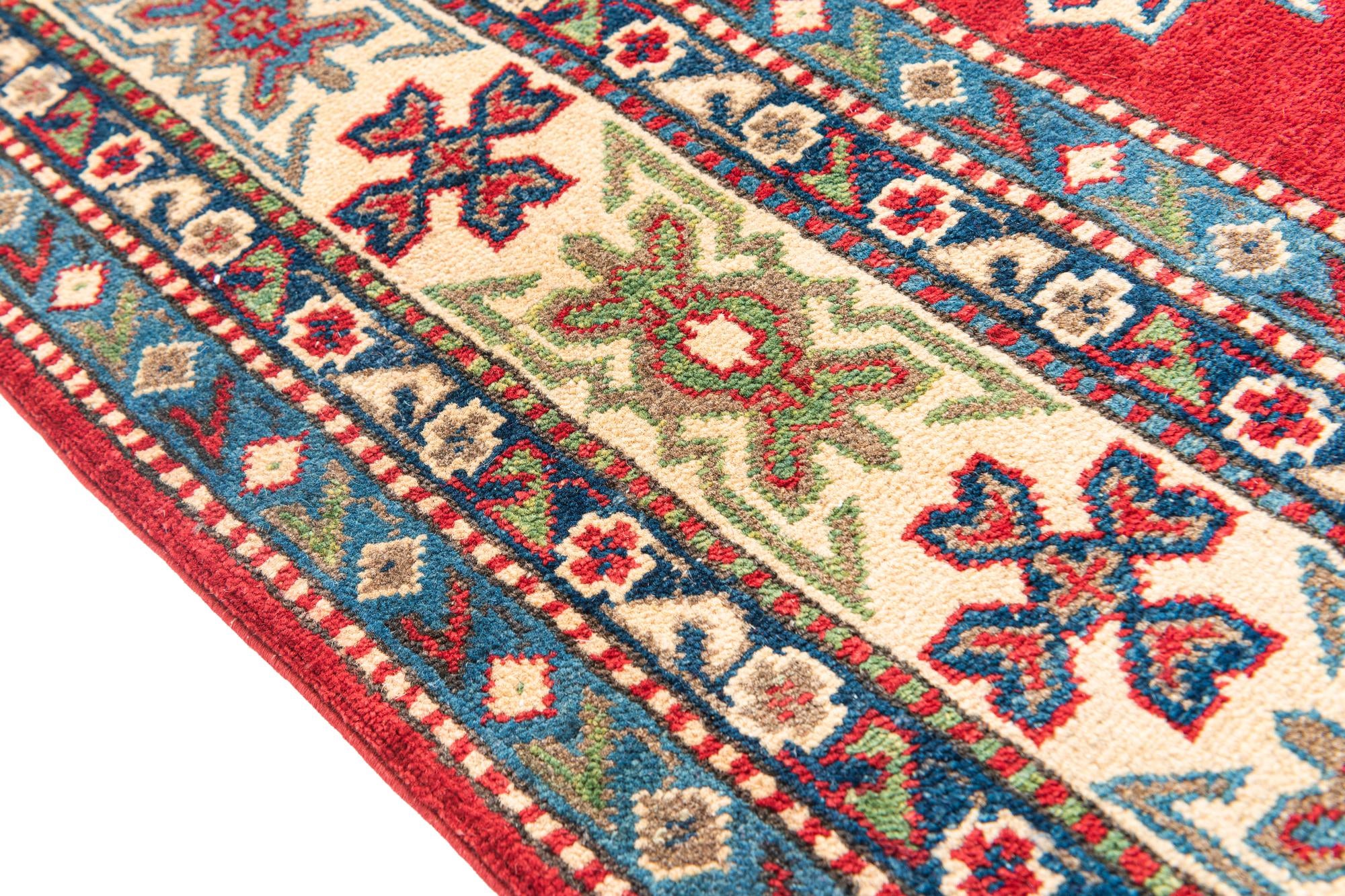 165cm x 235cm anudado a mano Kazak Alfombra
