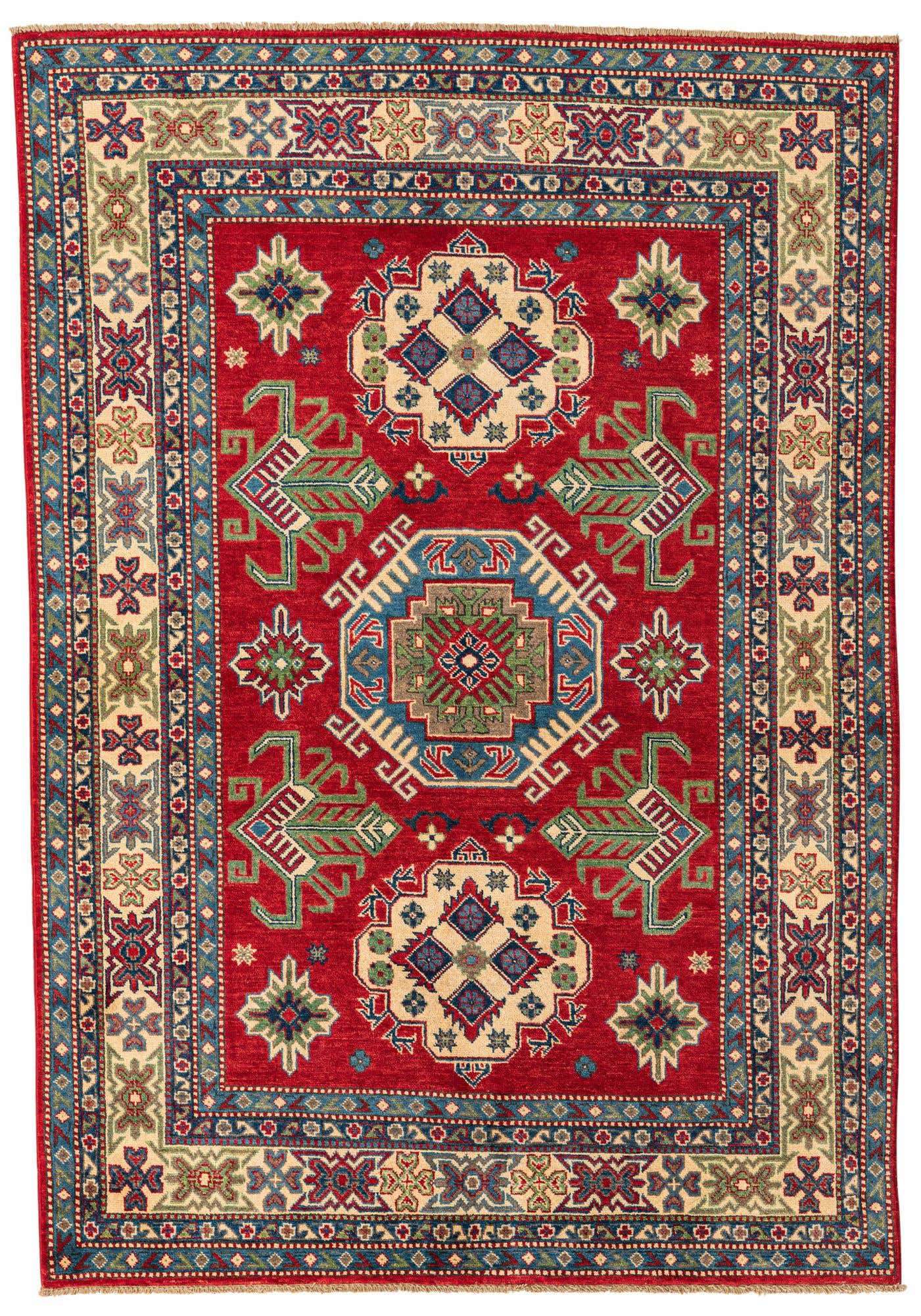 5' 5 x 7' 9 Hand Knotted Kazak Rug