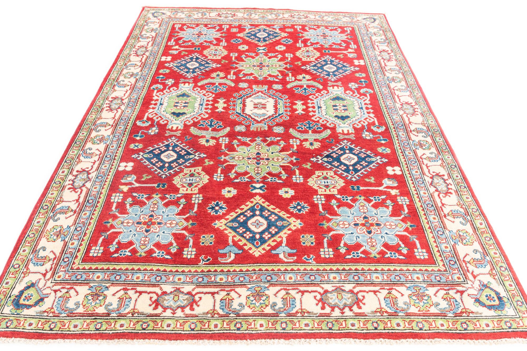 5' 6 x 8' 1 Hand Knotted Kazak Rug