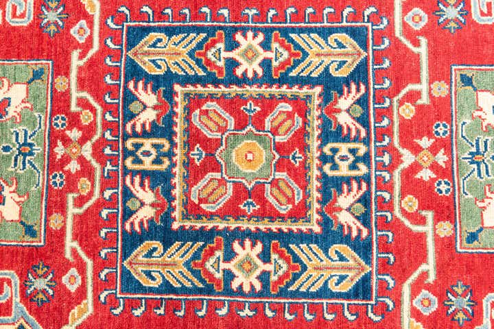 5' 8 x 8' Hand Knotted Kazak Rug
