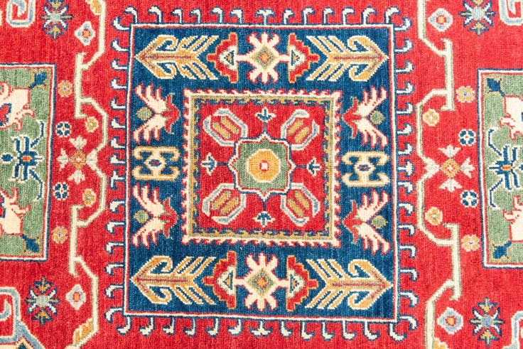 Detail image of 5' 8 x 8' Hand Knotted Kazak Rug