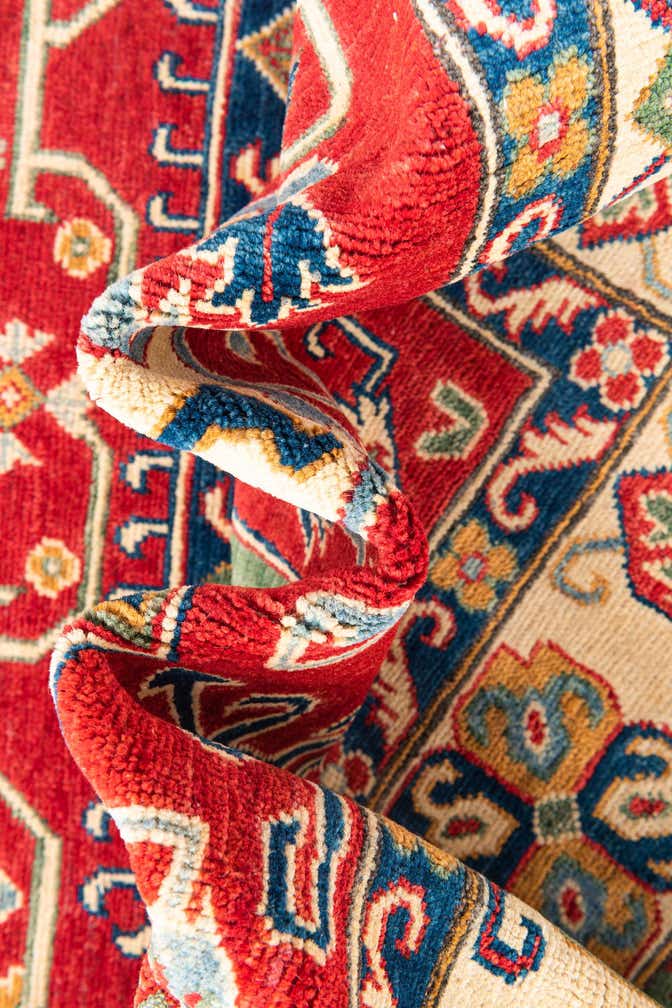 5' 8 x 8' Hand Knotted Kazak Rug