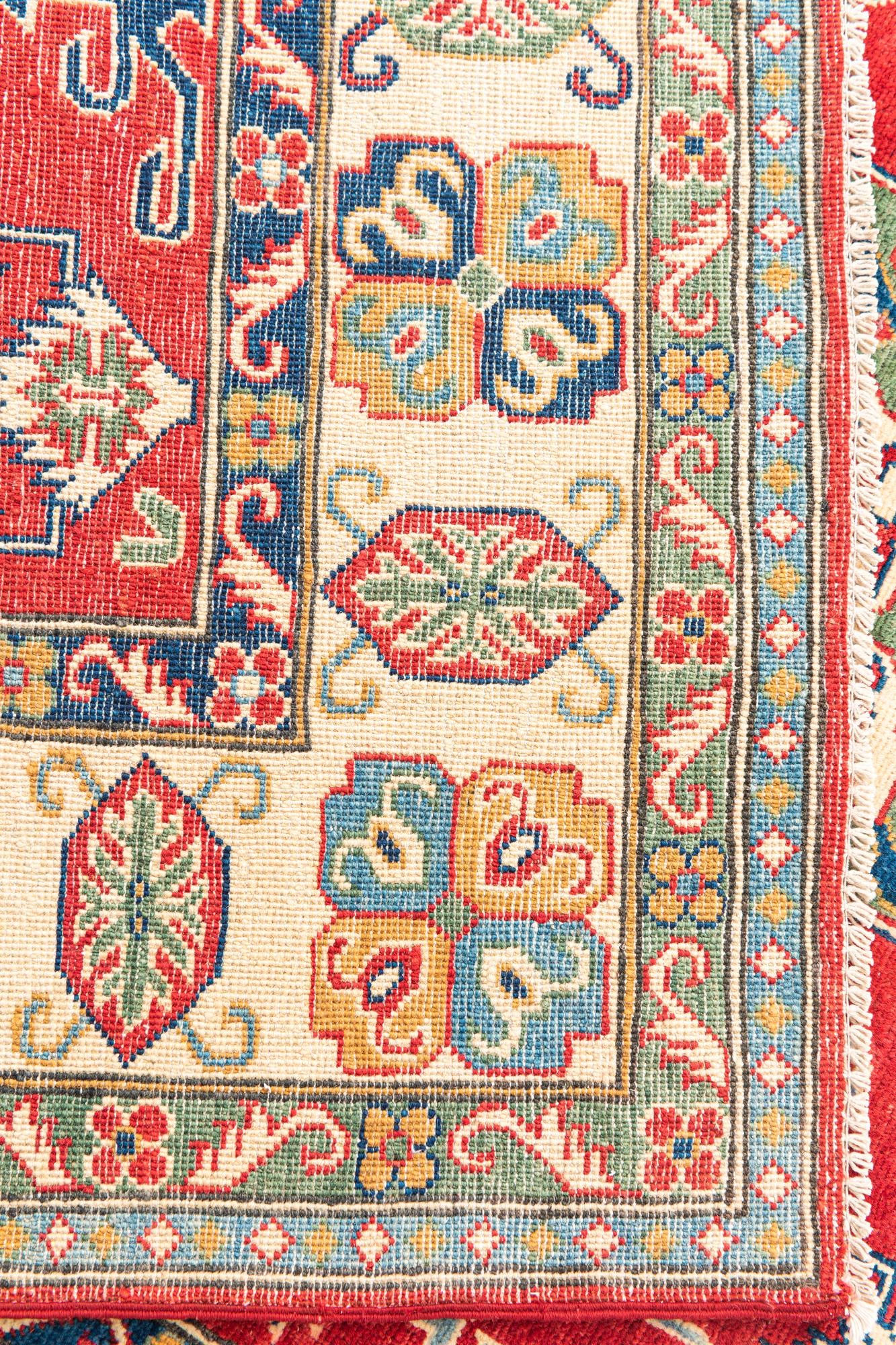 5' 8 x 8' Hand Knotted Kazak Rug
