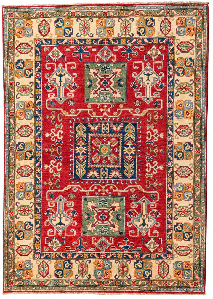 5' 8 x 8' Hand Knotted Kazak Rug