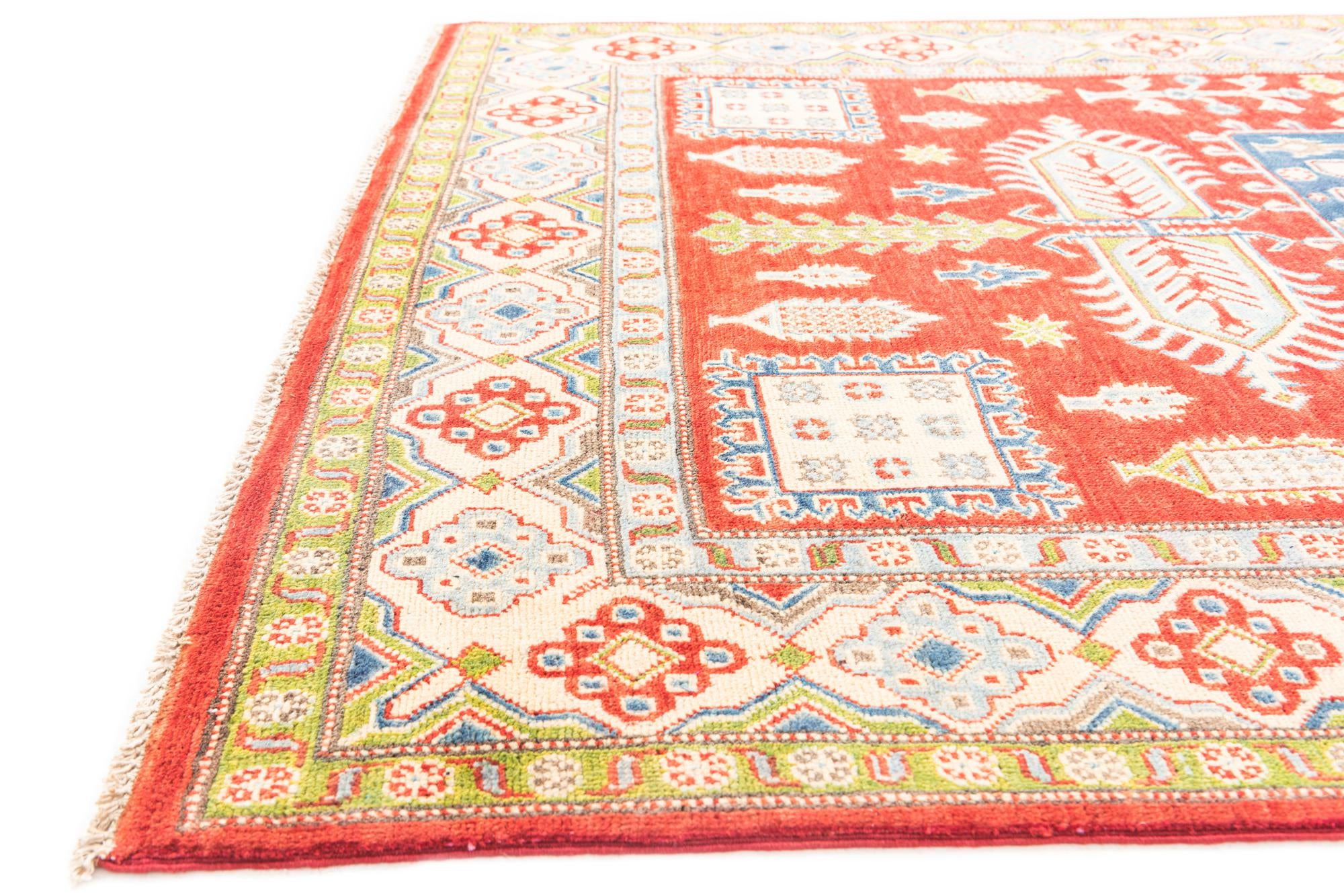 5' x 7' 8 Hand Knotted Kazak Rug