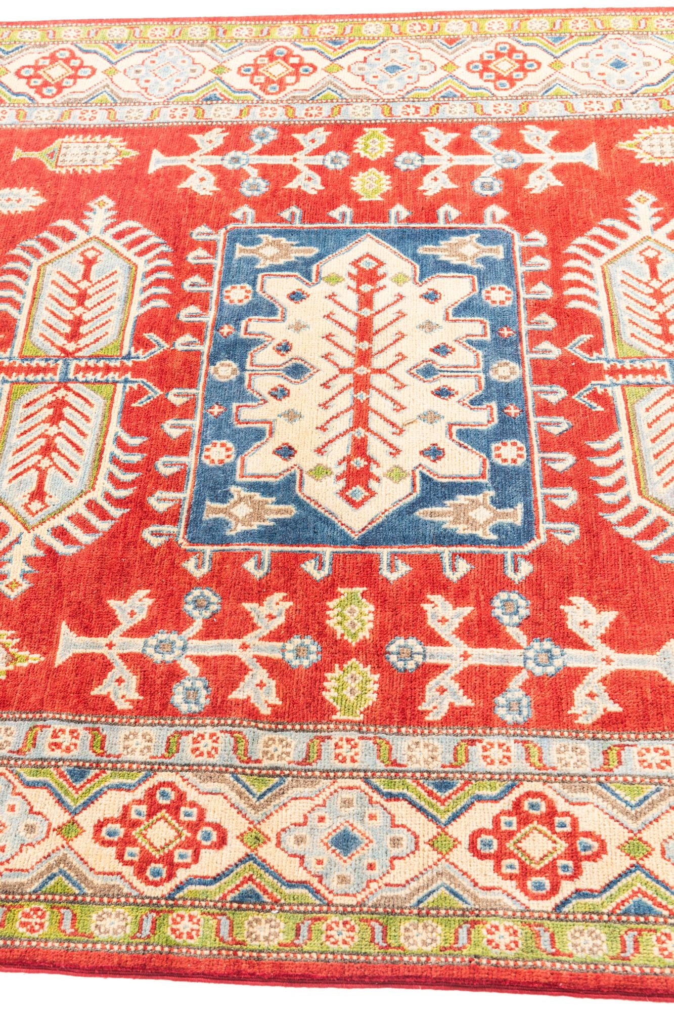 5' x 7' 8 Hand Knotted Kazak Rug