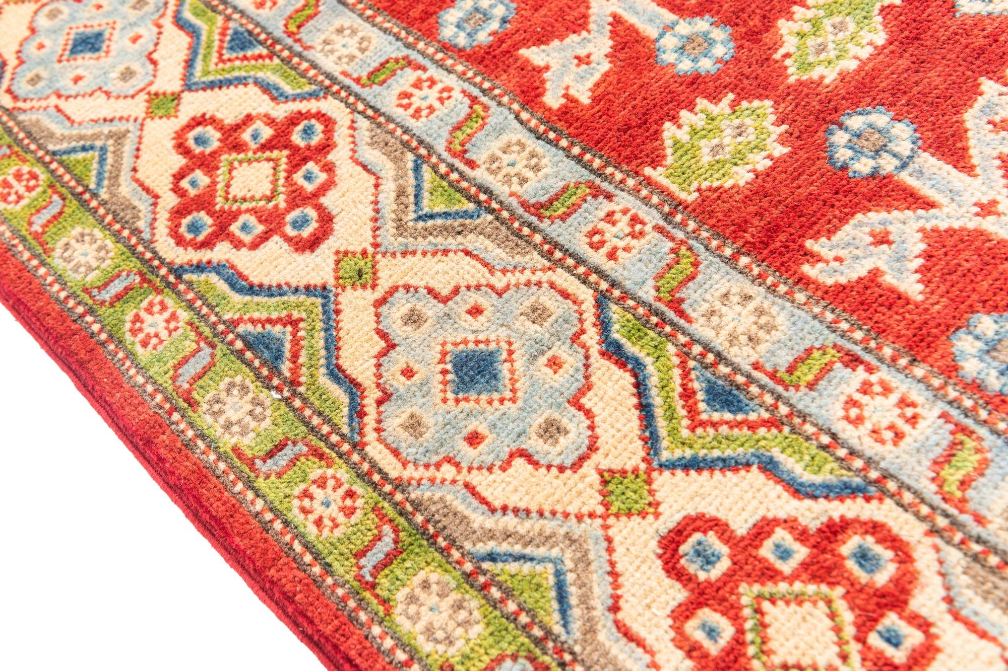 5' x 7' 8 Hand Knotted Kazak Rug