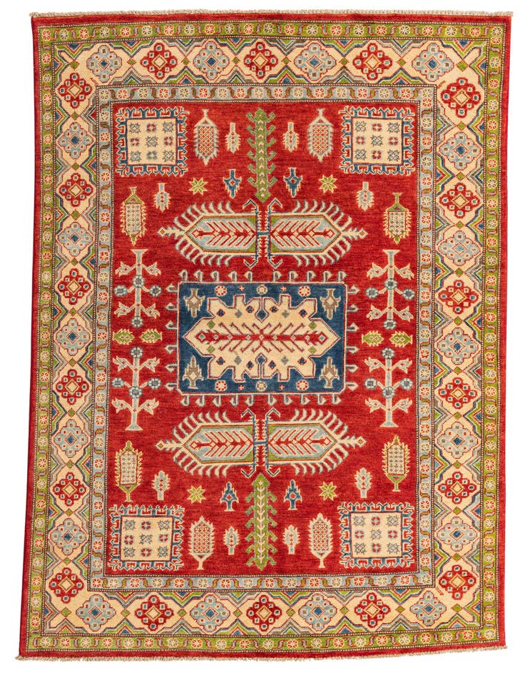 Detail image of 5' x 7' 8 Hand Knotted Kazak Rug