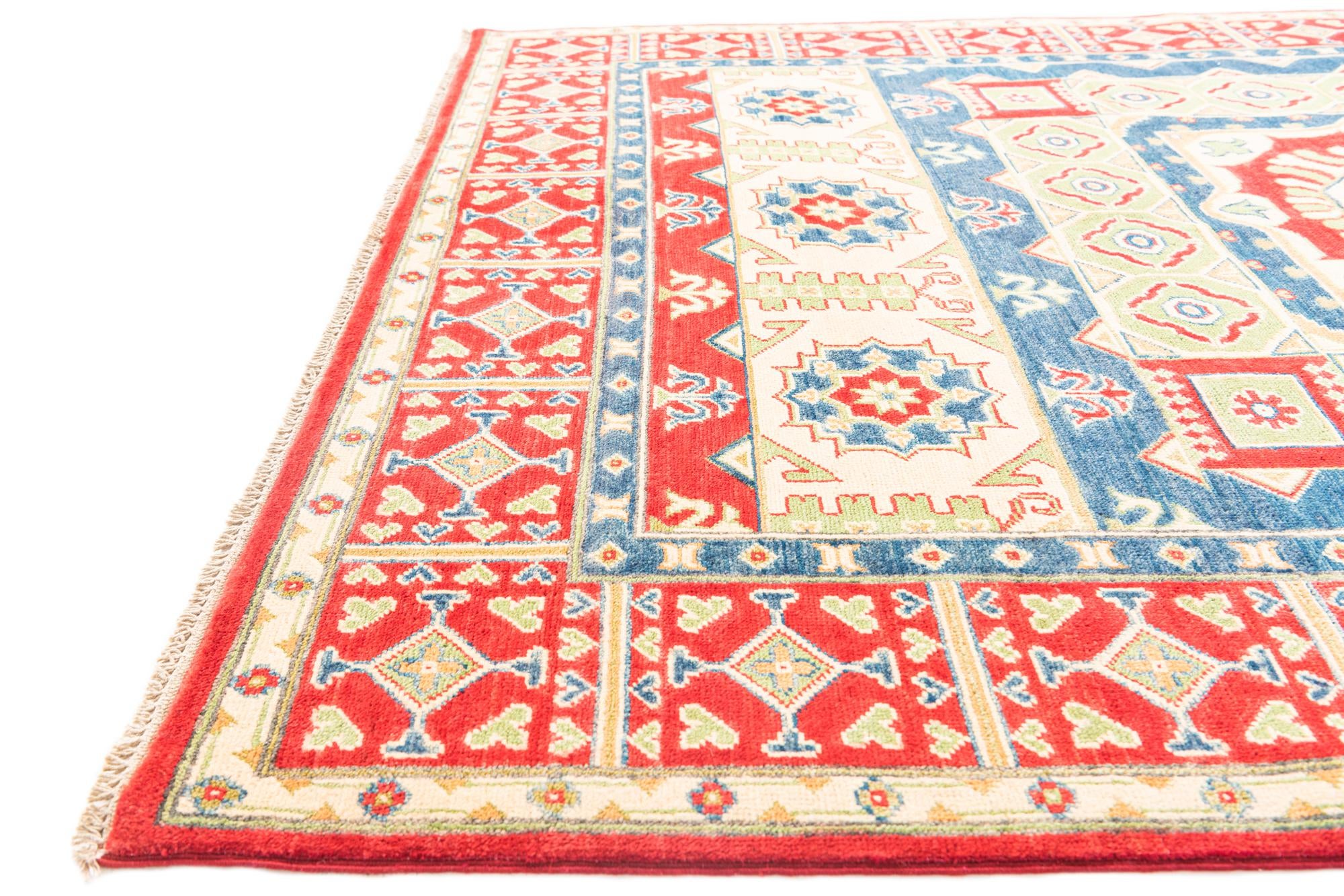 5' 5 x 8' Hand Knotted Kazak Rug
