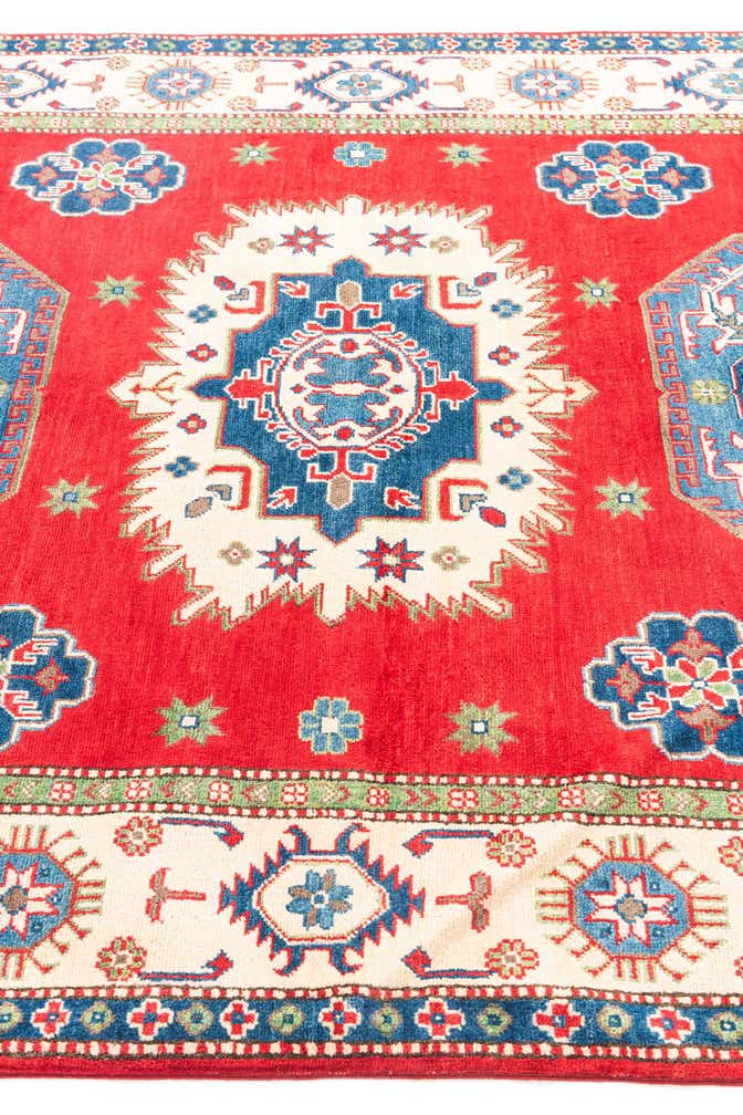5' 7 x 8' 3 Hand Knotted Kazak Rug