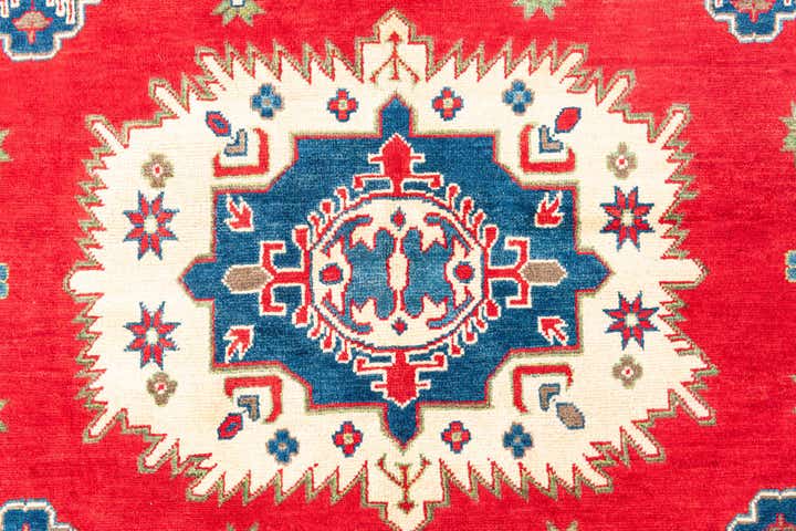 5' 7 x 8' 3 Hand Knotted Kazak Rug