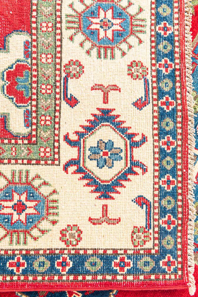 5' 7 x 8' 3 Hand Knotted Kazak Rug