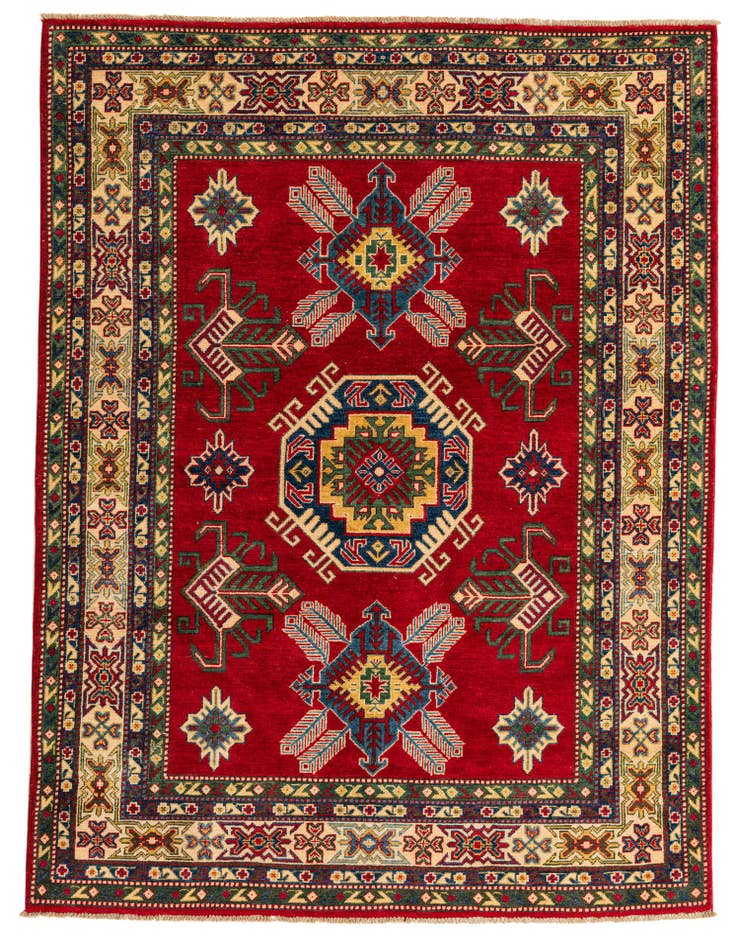 Detail image of 5' 9 x 8' Hand Knotted Kazak Rug