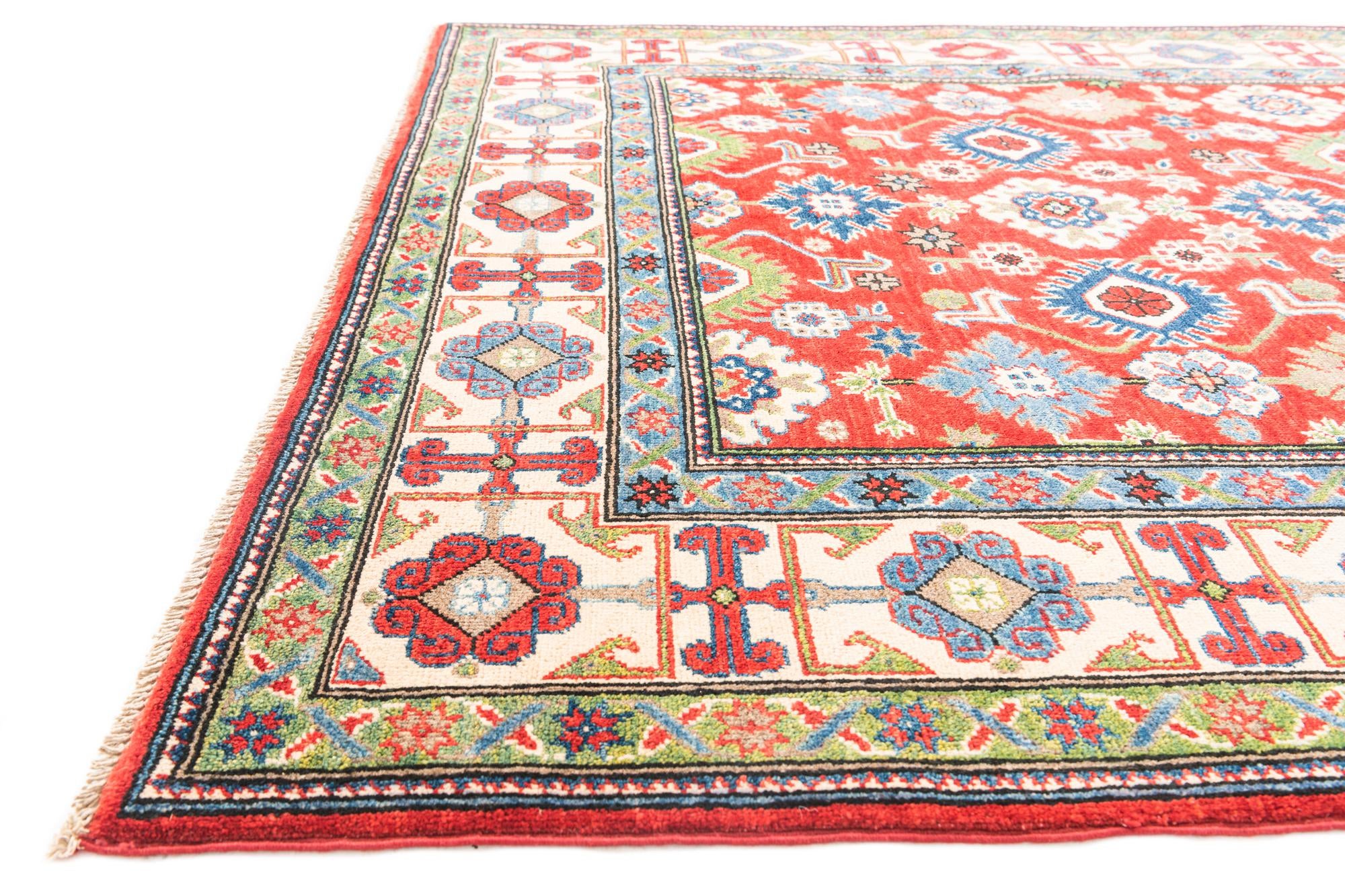 5' 7 x 8' Hand Knotted Kazak Rug