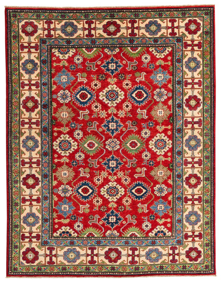 Detail image of 5' 7 x 8' Hand Knotted Kazak Rug