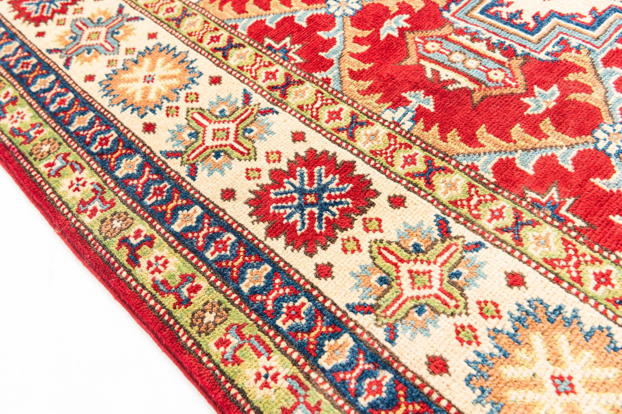 5' 7 x 8' Hand Knotted Kazak Rug