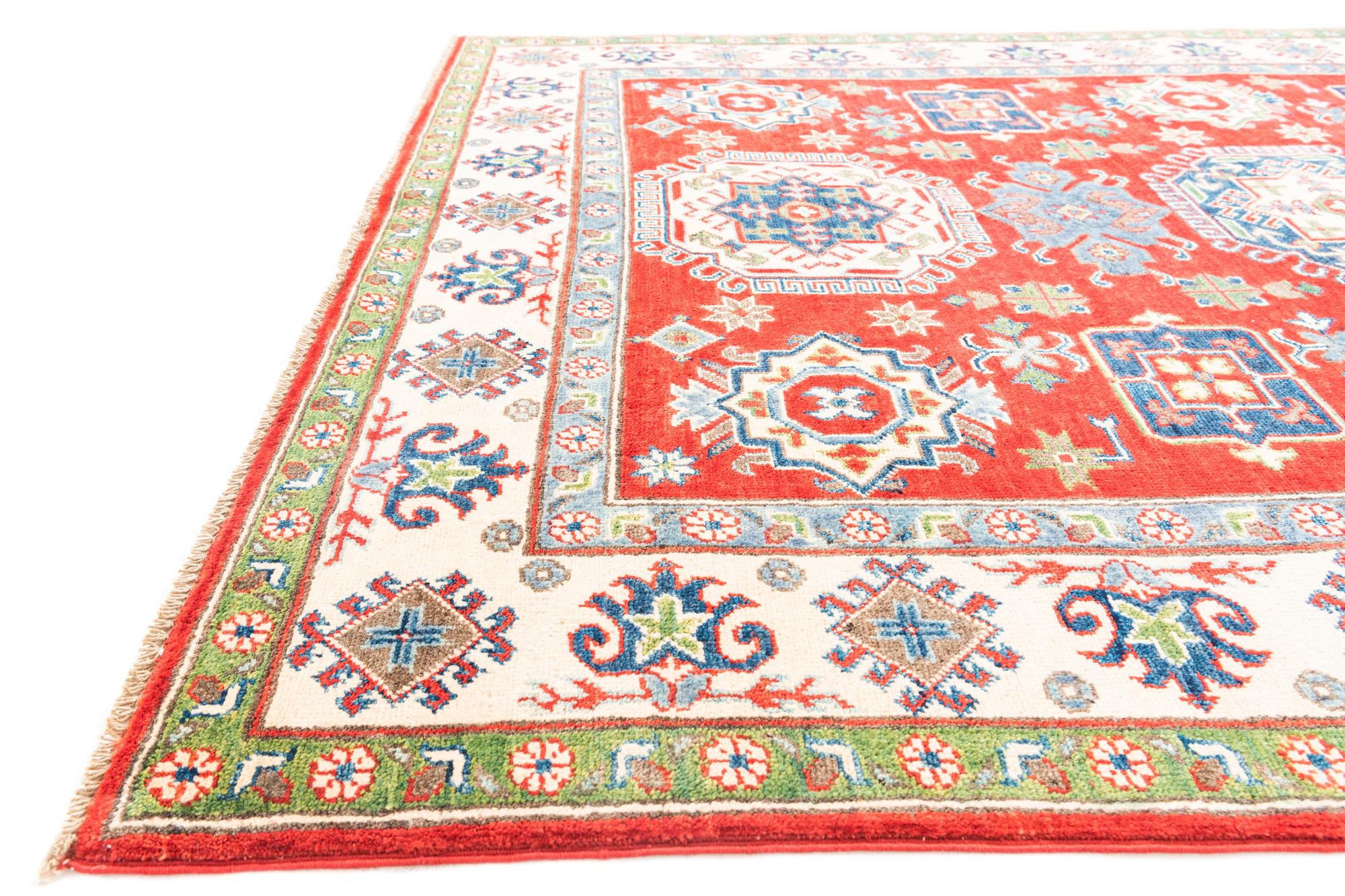 5' 5 x 8' Hand Knotted Kazak Rug
